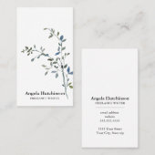 Moderne Waterverf Greenery Visitekaartje (Voorkant / Achterkant)