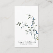 Moderne Waterverf Greenery Visitekaartje (Voorkant)
