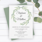Moderne Waterverf Greenery Wedding