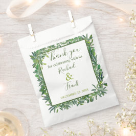 Moderne Waterverf Greenery Wedding Bedankt Bedankzakje