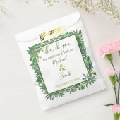 Moderne Waterverf Greenery Wedding Bedankt Bedankzakje (Gezegeld)