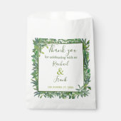 Moderne Waterverf Greenery Wedding Bedankt Bedankzakje (Voorkant)
