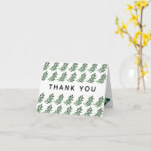 Moderne Waterverf Greenery Wedding Bedankt Kaart (Gele Bloem)