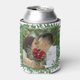 Moderne Waterverf Greenery Wedding Blikjeskoeler