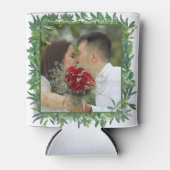 Moderne Waterverf Greenery Wedding Blikjeskoeler (Voorkant)