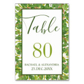 Moderne Waterverf Greenery Wedding Kaart (Achterkant)