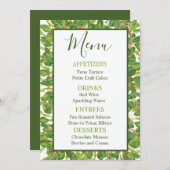 Moderne Waterverf Greenery Wedding Menu (Voorkant / Achterkant)