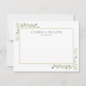 Moderne Waterverf GreenGenery Professional Notitiekaartje (Voorkant)