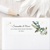 Moderne Waterverf Griekenland Eucalyptus Gold Lijs Etiket (Insitu)