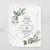 Moderne Waterverf Griekenland Eucalyptus Gold Lijs Kaart (Voorkant)