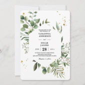 Moderne Waterverf Griekenland Eucalyptus Green Lij Kaart (Voorkant)