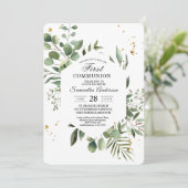 Moderne Waterverf Griekenland Eucalyptus Green Lij Kaart (Staand voorkant)