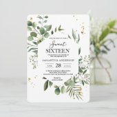 Moderne Waterverf Griekenland Eucalyptus Green Lij Kaart (Staand voorkant)