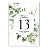 Moderne Waterverf Griekenland Eucalyptus Green Lij Kaart (Achterkant)