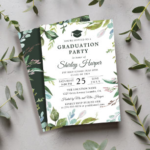 Moderne Waterverf Griekenland: Floral Graduation P Kaart