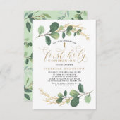 Moderne Waterverf Grieks Eerste Heilige Communie Kaart (Voorkant / Achterkant)