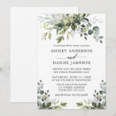 Moderne Waterverf Grieks huwelijk kalligrafie Kaart (Voorkant / Achterkant)