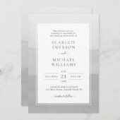 Moderne Waterverf grijs huwelijk Kaart (Voorkant / Achterkant)