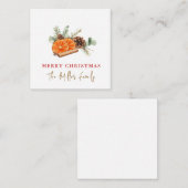 Moderne waterverf groen Kerst Notitiekaartje (Voorkant / Achterkant)