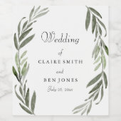 Moderne Waterverf groen lef weddenschap Wijn Label Wijn Etiket (Enkel label)