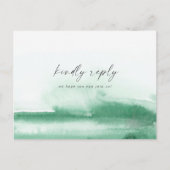 Moderne Waterverf | Groen menu Keuze RSVP (Voorkant)