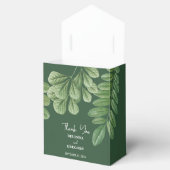 Moderne Waterverf groen smaragd groene bruiloft Bedankdoosjes (Geopend)