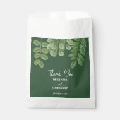 Moderne Waterverf groen smaragd groene bruiloft Bedankzakje (Voorkant)