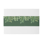 Moderne Waterverf groen smaragd groene bruiloft Uitnodigingen Wikkel (Achterkant Voorbeeld)