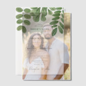 Moderne Waterverf groen smaragd groene bruiloft Vellum Uitnodigingen (Offset (Koppel))