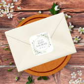 Moderne Waterverf Groene Baby Shower Vierkante Sticker