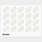 Moderne Waterverf Groene Baby Shower Vierkante Sticker (Vel)