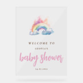 Moderne Waterverf Groene Bladeren Branch Acryl Bord (Voorkant)