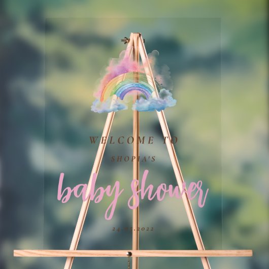 Moderne Waterverf Groene Bladeren Branch Acryl Bord (Neutraal)