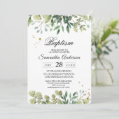 Moderne Waterverf Groene Bladeren Branch Kaart (Staand voorkant)