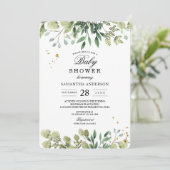 Moderne Waterverf Groene Bladeren Branch Kaart (Staand voorkant)