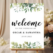 Moderne Waterverf Groene Bladeren Branch Poster