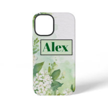 Moderne Waterverf Groene Bloemen & personaliseer