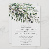 Moderne Waterverf groene botanische olijfboom Kaart (Voorkant / Achterkant)