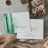 Moderne Waterverf | Groene dank voor uw kaart