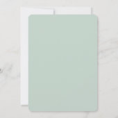 Moderne Waterverf Groene Eucalyptus Groene Lijst Save The Date (Achterkant)