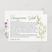 Moderne waterverf groene eucalyptuswensput  informatiekaartje (Voorkant / Achterkant)