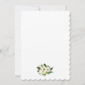 Moderne Waterverf Groene Floral Weddenschap Kaart (Achterkant)