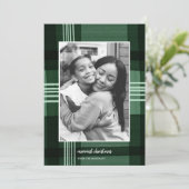 Moderne Waterverf groene kerstfoto Feestdagenkaart (Staand voorkant)