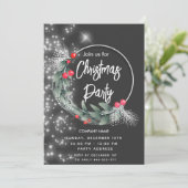 Moderne waterverf groene krans corporate kaart (Staand voorkant)