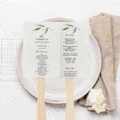 Moderne Waterverf Groene Olijftak Handwaaier