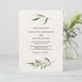 Moderne Waterverf Groene Olijftak Kaart (Staand voorkant)