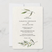 Moderne Waterverf Groene Olijftak Kaart (Voorkant)