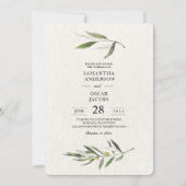 Moderne Waterverf Groene Olijftak Kaart (Voorkant)