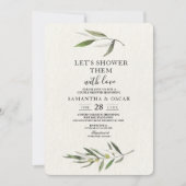 Moderne Waterverf Groene Olijftak Kaart (Voorkant)