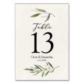 Moderne Waterverf Groene Olijftak Kaart (Achterkant)